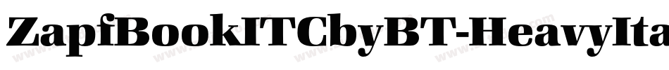 ZapfBookITCbyBT-HeavyItalic字体转换