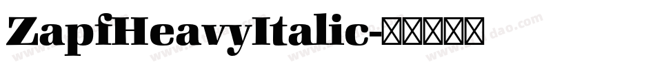 ZapfHeavyItalic字体转换