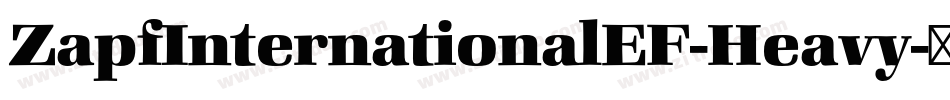 ZapfInternationalEF-Heavy字体转换