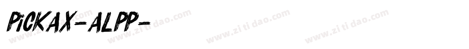 PickAx-ALPp字体转换
