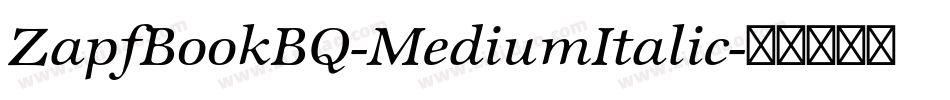 ZapfBookBQ-MediumItalic字体转换