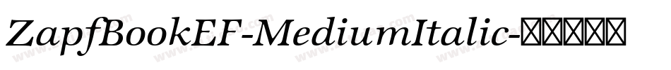 ZapfBookEF-MediumItalic字体转换