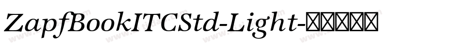 ZapfBookITCStd-Light字体转换