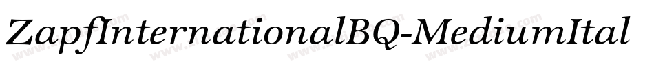 ZapfInternationalBQ-MediumItalic字体转换