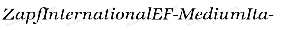 ZapfInternationalEF-MediumIta字体转换