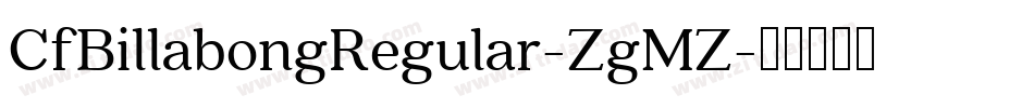 CfBillabongRegular-ZgMZ字体转换