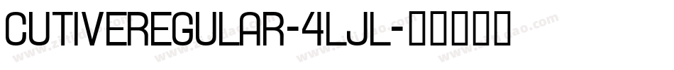 CutiveRegular-4LJl字体转换