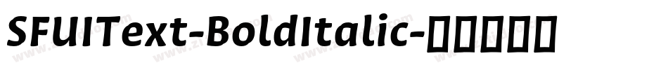 SFUIText-BoldItalic字体转换