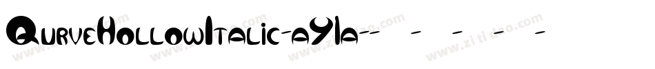 QurveHollowItalic-aY1a字体转换