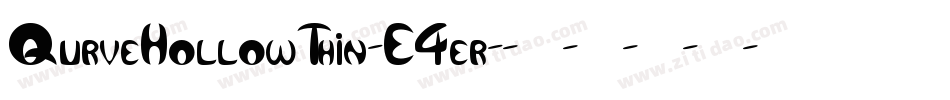 QurveHollowThin-E4er字体转换