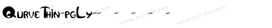 QurveThin-pgLy字体转换