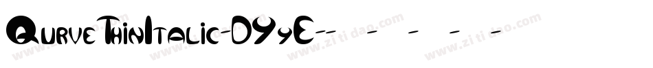 QurveThinItalic-DYyE字体转换