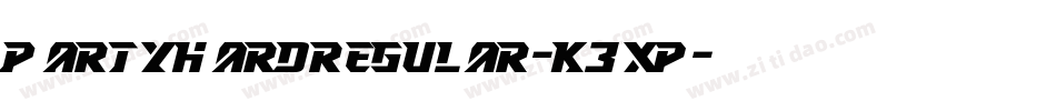 PartyHardRegular-K3xp字体转换