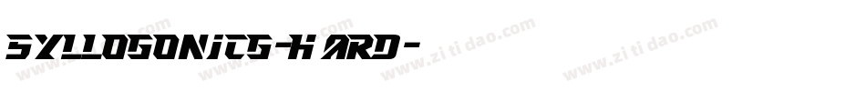 SyllogonICG-Hard字体转换