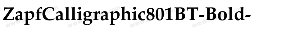 ZapfCalligraphic801BT-Bold字体转换