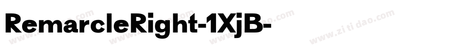RemarcleRight-1XjB字体转换