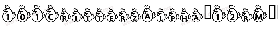 101CritterzAlpha-12rM字体转换