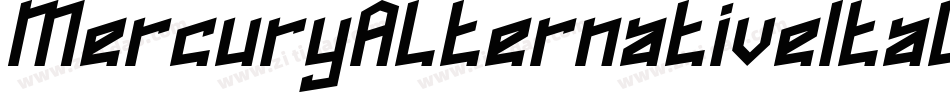 MercuryAlternativeItalic字体转换