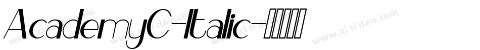 AcademyC-Italic字体转换