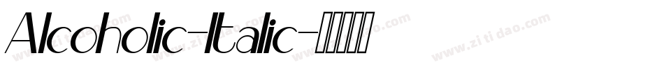 Alcoholic-Italic字体转换