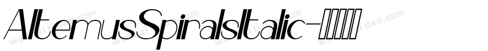 AltemusSpiralsItalic字体转换