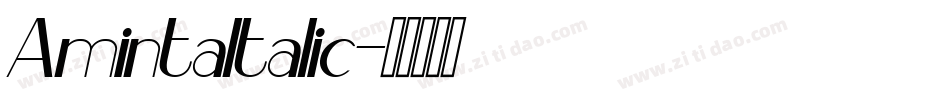 AmintaItalic字体转换