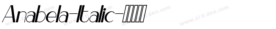Anabela-Italic字体转换