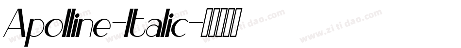 Apolline-Italic字体转换