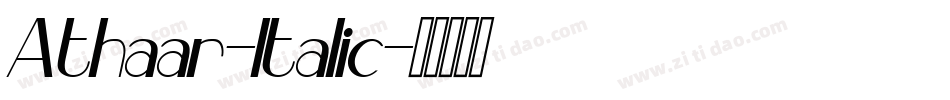 Athaar-Italic字体转换