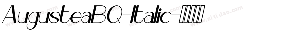 AugusteaBQ-Italic字体转换