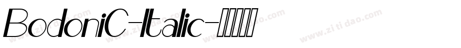 BodoniC-Italic字体转换