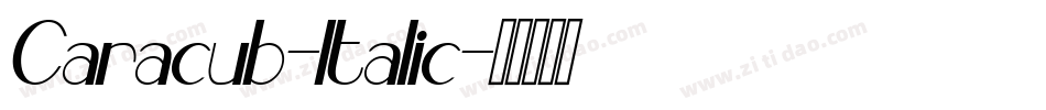 Caracub-Italic字体转换