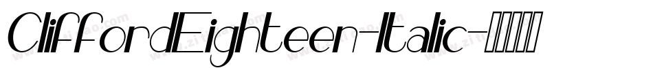CliffordEighteen-Italic字体转换