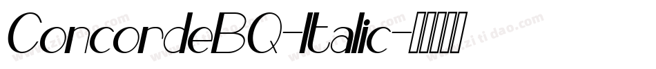 ConcordeBQ-Italic字体转换