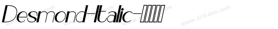 Desmond-Italic字体转换