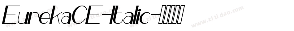 EurekaCE-Italic字体转换