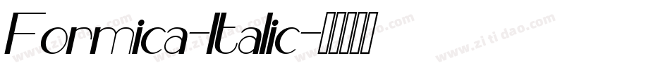 Formica-Italic字体转换