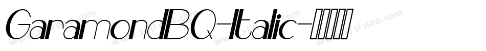 GaramondBQ-Italic字体转换