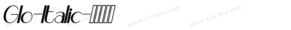 Glo-Italic字体转换