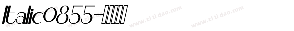 Italic0855字体转换