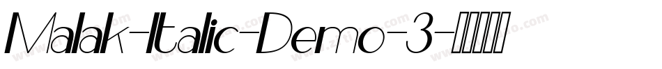 Malak-Italic-Demo-3字体转换