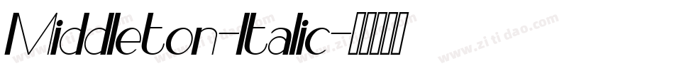 Middleton-Italic字体转换