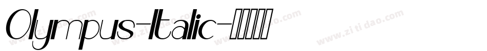 Olympus-Italic字体转换