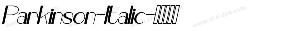 Parkinson-Italic字体转换
