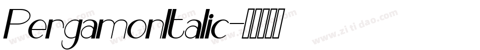PergamonItalic字体转换