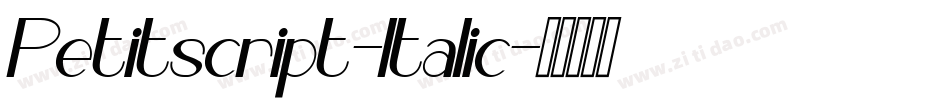 Petitscript-Italic字体转换