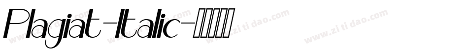 Plagiat-Italic字体转换
