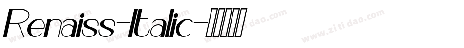 Renaiss-Italic字体转换