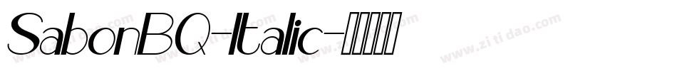 SabonBQ-Italic字体转换