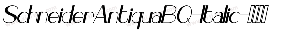 SchneiderAntiquaBQ-Italic字体转换